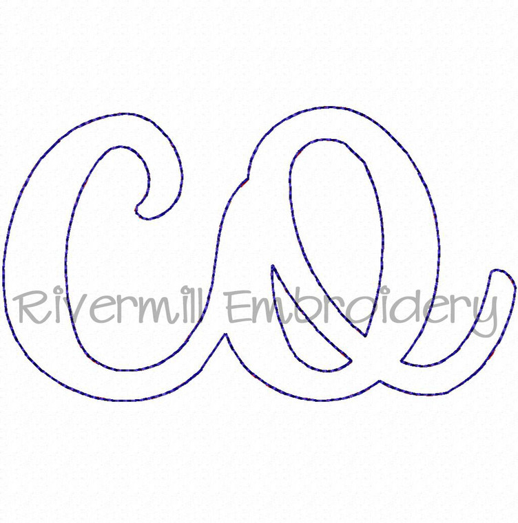 Raggy Applique Colorado "co" Machine Embroidery Design