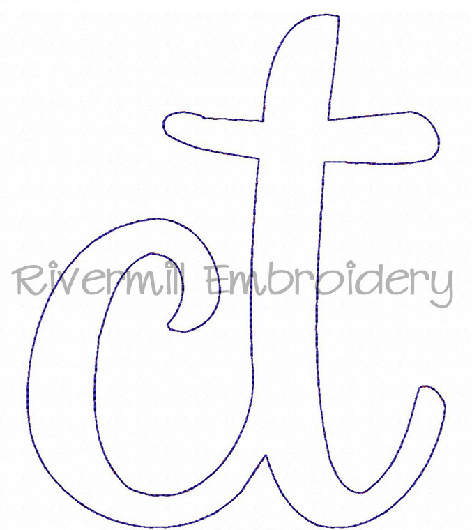 Raggy Applique Connecticut "ct" Machine Embroidery Design