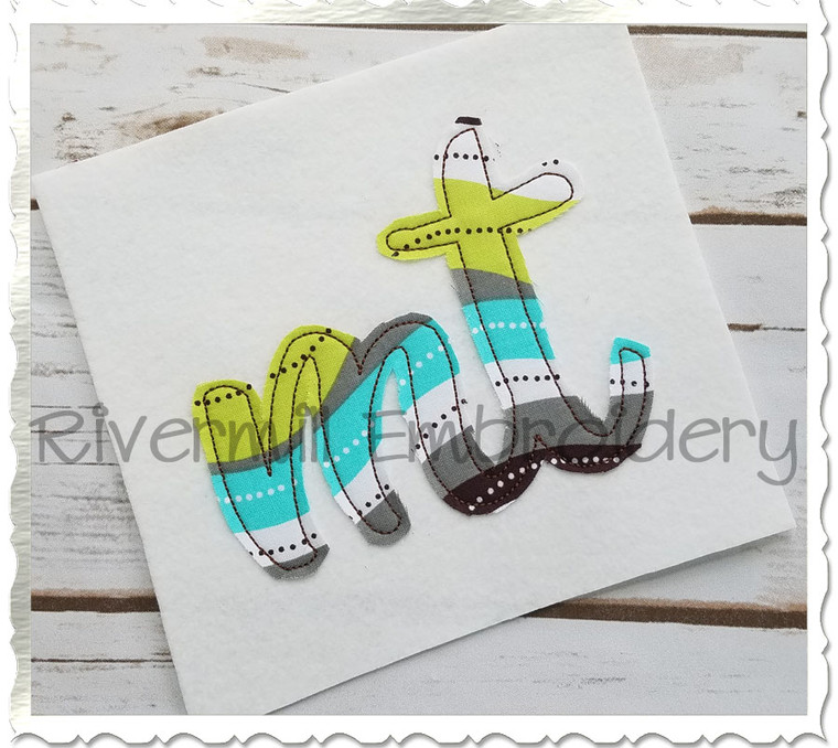 Raggy Applique Montana "mt" Machine Embroidery Design