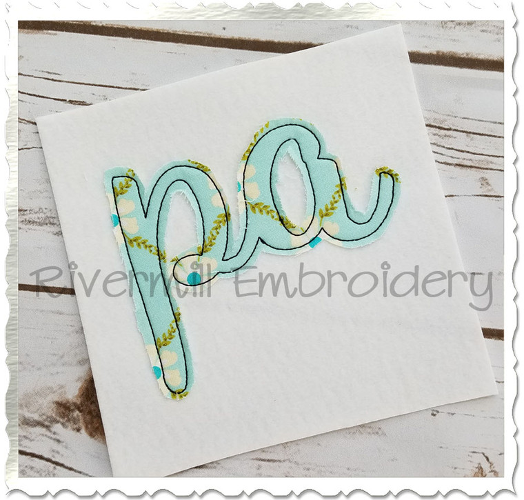 Raggy Applique Pennsylvania "pa" Machine Embroidery Design