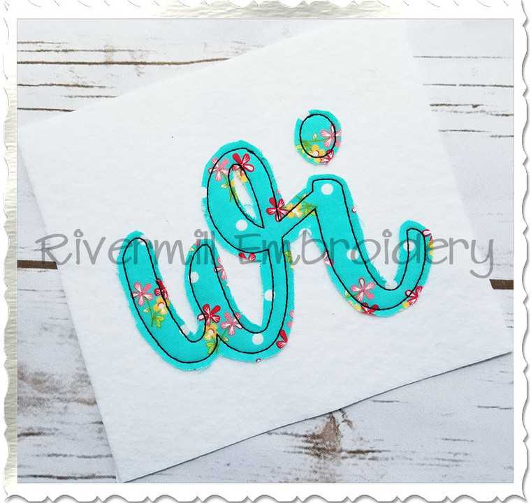 Raggy Applique Wisconsin "wi" Machine Embroidery Design
