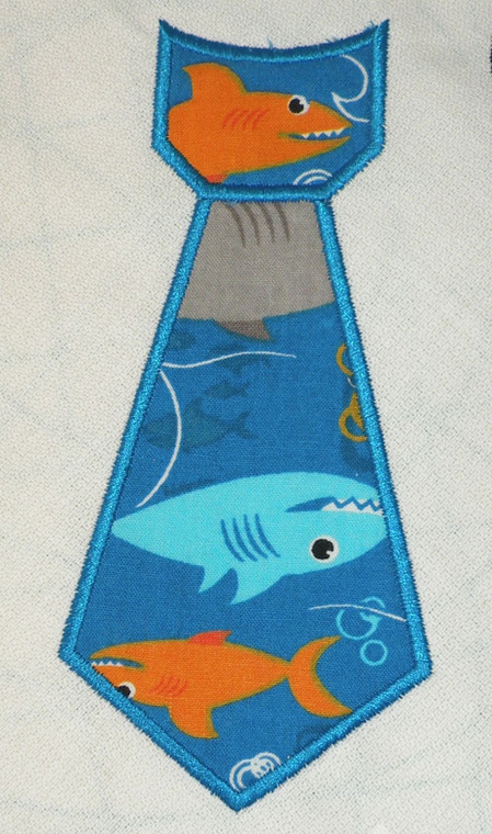 Neck Tie Applique Machine Embroidery Design