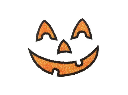 Jack O Lantern Applique #1 Machine Embroidery Design