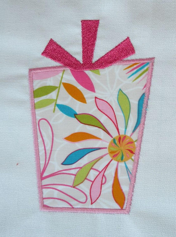 Present Applique Machine Embroidery Design