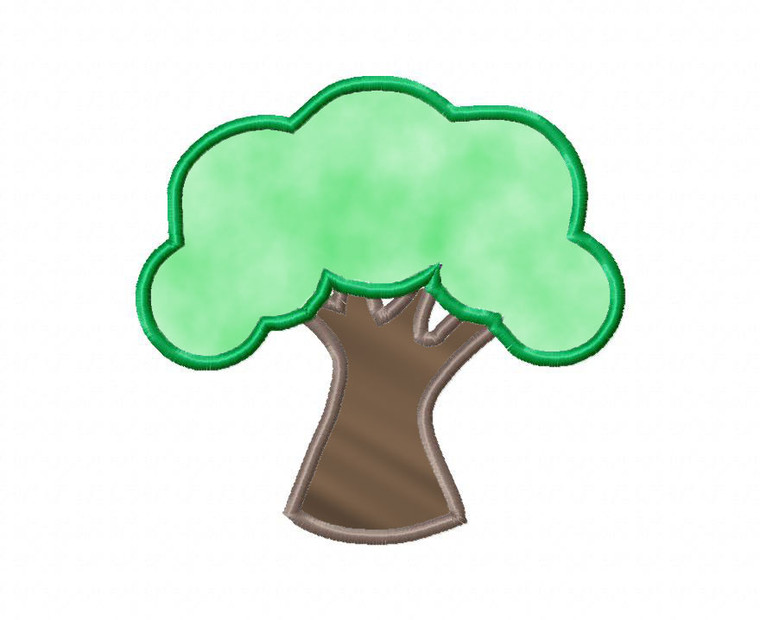 Tree Applique Machine Embroidery Design