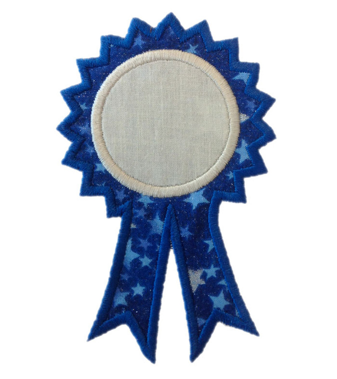 Award Ribbon Applique Machine Embroidery Design