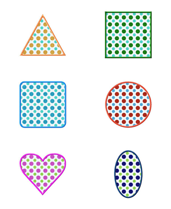 Applique Shapes Pack Machine Embroidery Designs