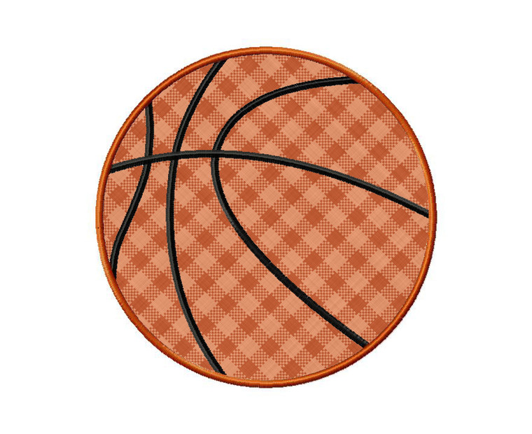 Basketball Applique Machine Embroidery Design