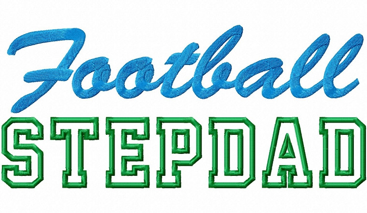 Football Stepdad Applique Machine Embroidery Design