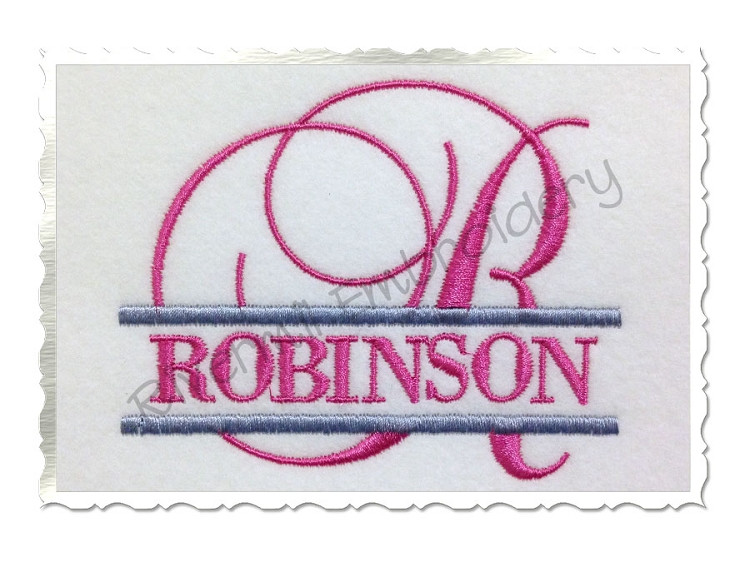 4x4 Size Split Script Machine Embroidery Alphabet