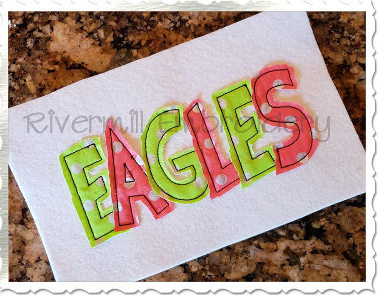 Fun N Funky Raggy Applique Machine Embroidery Alphabet