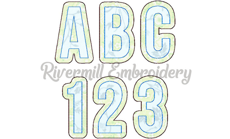 Walter Raggy Double Applique Machine Embroidery Alphabet