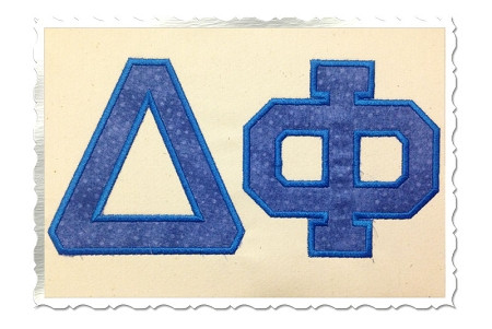 Greek Varsity Collegiate Applique Machine Embroidery Alphabet