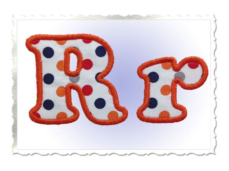 Small 2 Inch Cooper Applique Machine Embroidery Alphabet