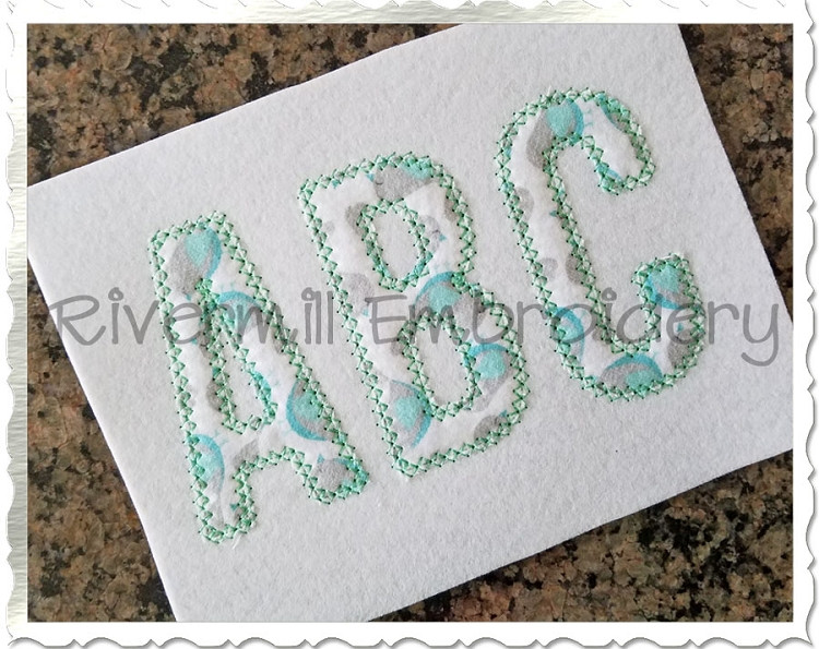 Walter Diamond Applique Machine Embroidery Alphabet
