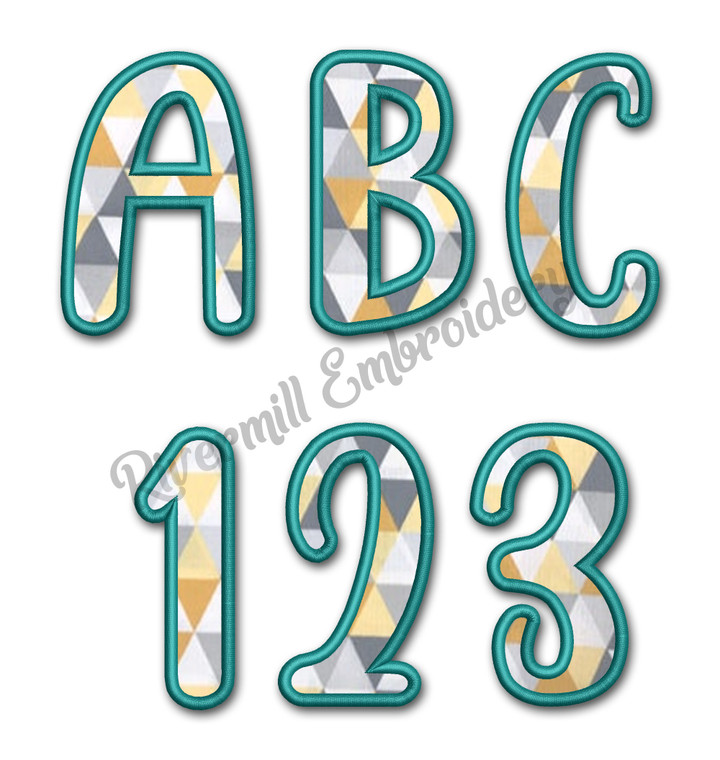 Bubbles Applique Machine Embroidery Alphabet