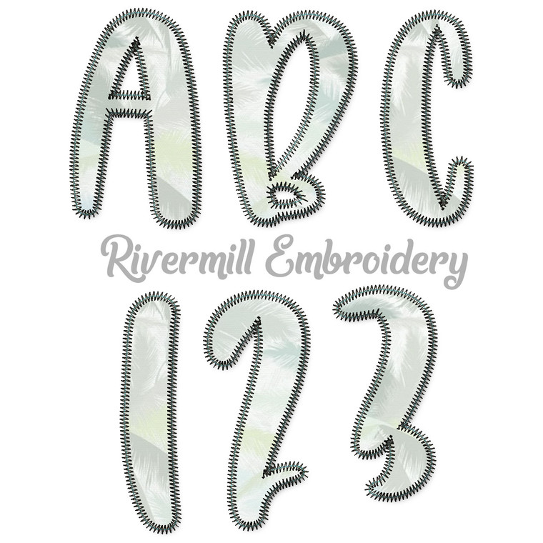 Brooklyn Zig Zag Applique Machine Embroidery Alphabet