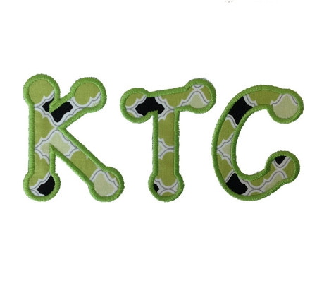 Tinker Toy Dot Applique Machine Embroidery Alphabet