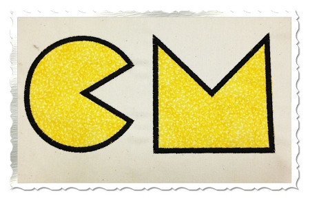Pac Man Applique Machine Embroidery Alphabet