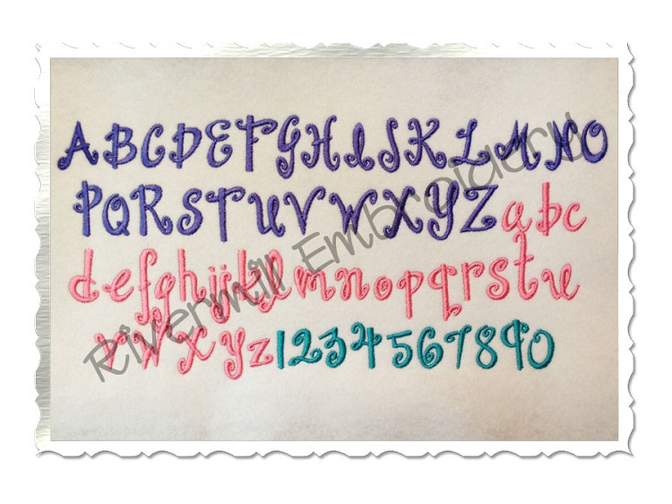 Dollhouse Machine Embroidery Alphabet