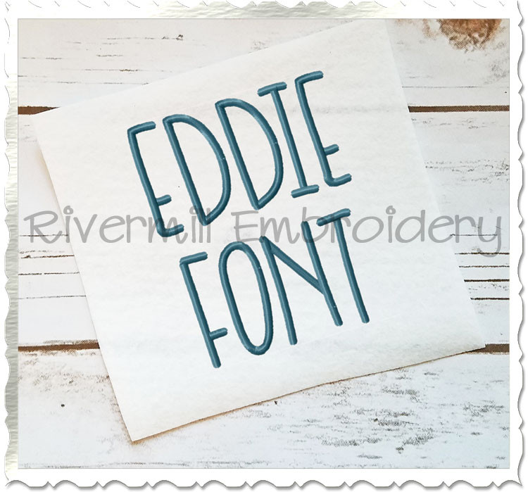 Eddie Machine Embroidery Font Alphabet
