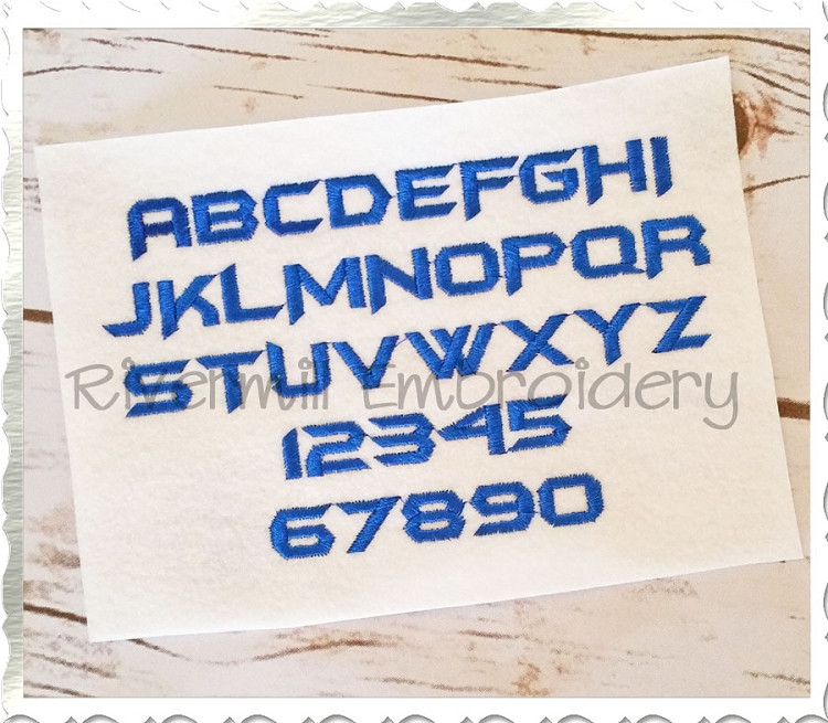 Half Inch Size ONLY Robot Machine Embroidery Font