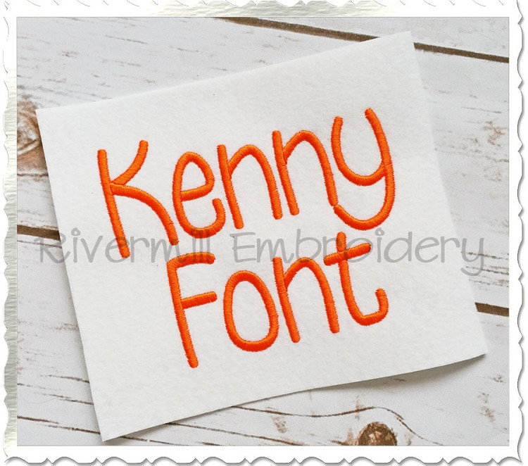 Kenny Machine Embroidery Font