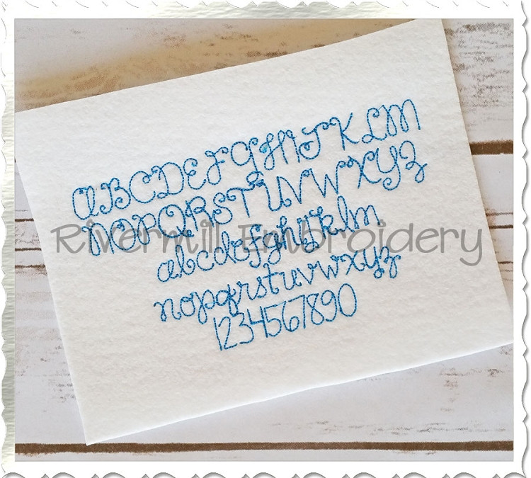 Small Happy Day Bean Stitch Machine Embroidery Alphabet