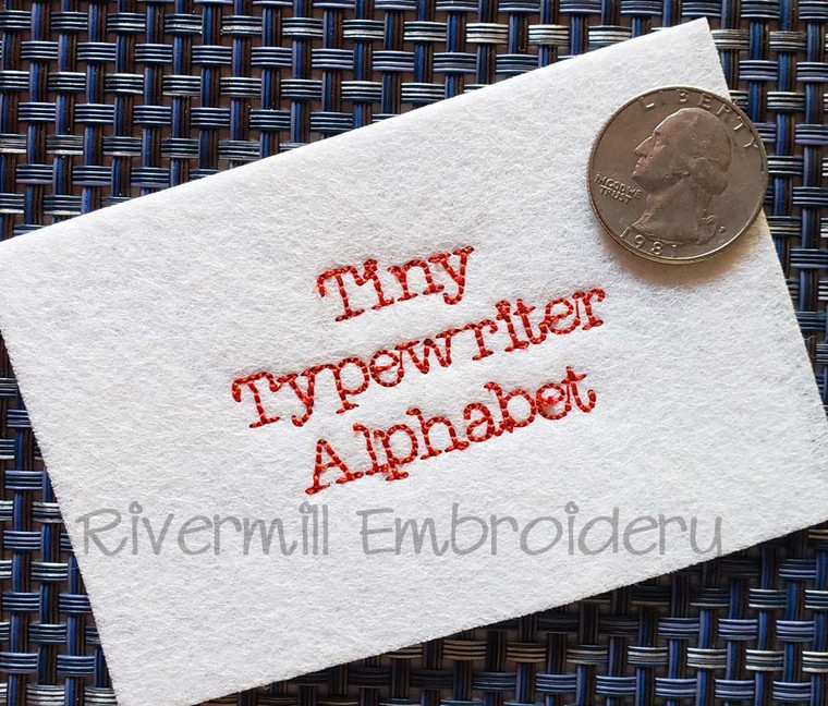 Tiny Typewriter Vintage Bean Stitch Machine Embroidery Alphabet