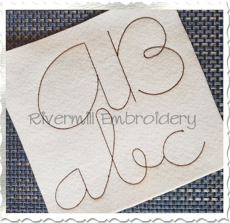 Large Hadley Vintage Bean Stitch Machine Embroidery Alphabet