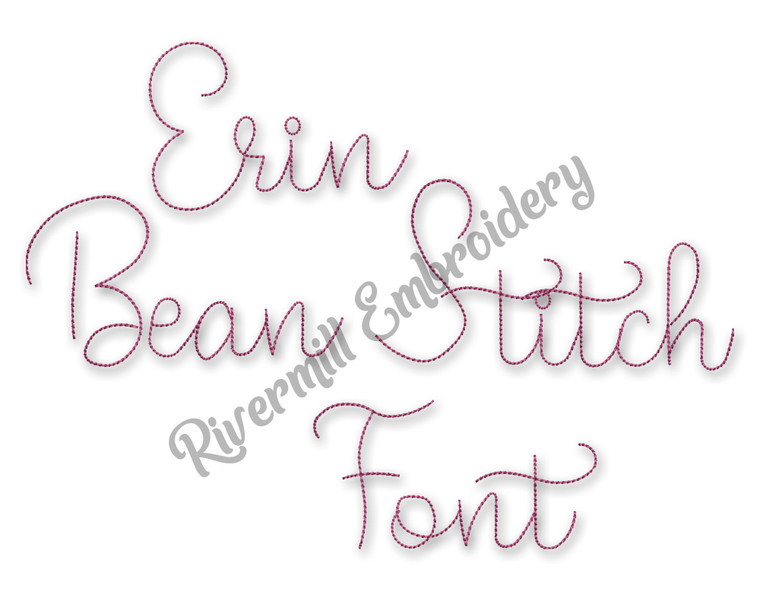 Erin Vintage Bean Stitch Machine Embroidery Alphabet