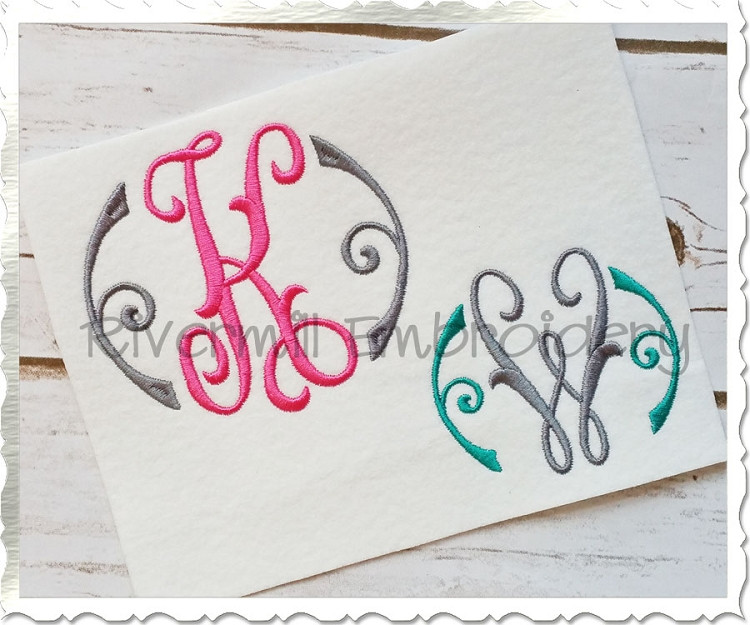 Arabesque Monogram Machine Embroidery Font Alphabet
