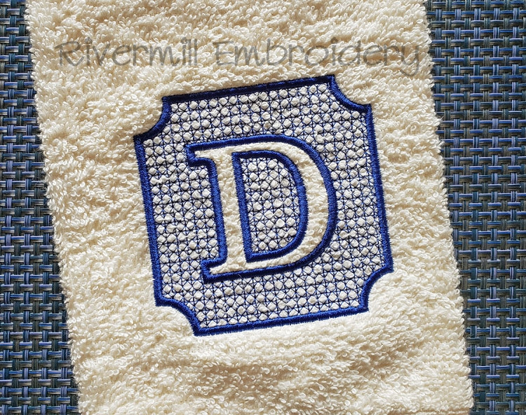 4x4 Size Embossed Monogram Machine Embroidery Alphabet (#2)