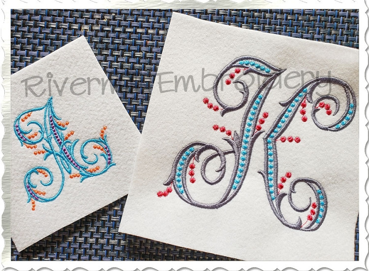 margaret様　オーダーページ Margaret Monogram Machine Embroidery Font Alphabet - Rivermill