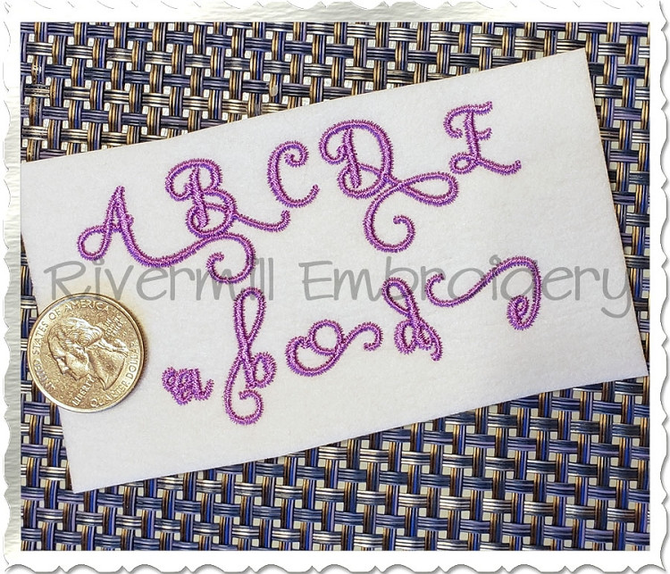 Small Samantha Script Alternate Letters (Set 3) Machine Embroidery Font Alphabet