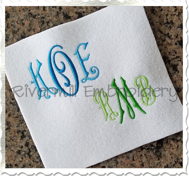 Carter Monogram Machine Embroidery Font Alphabet