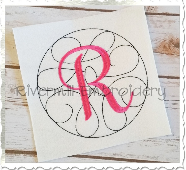 Swirl Monogram Machine Embroidery Alphabet