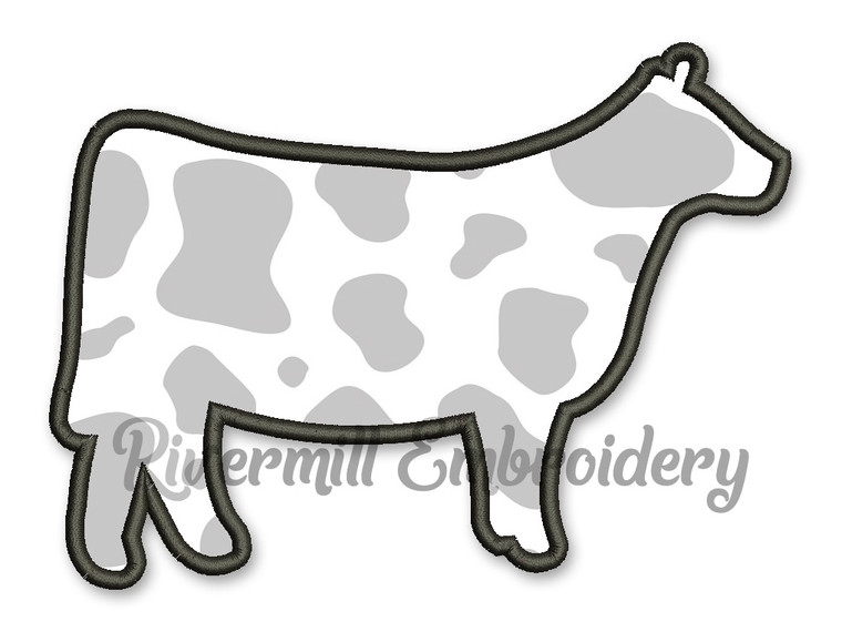 Applique Cow Machine Embroidery Design