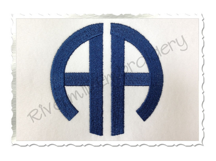 Round 2 Letter Monogram Machine Embroidery Font - 4 Inch Size Only