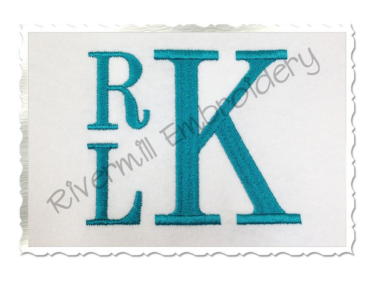 Boys Stacked Monogram Machine Embroidery Font