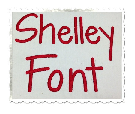 Shelley Machine Embroidery Font Alphabet