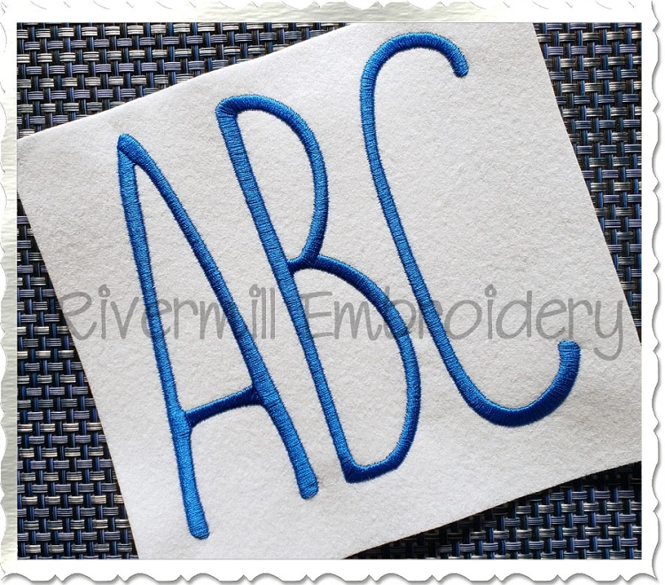 Extra Large Farm Style Font Machine Embroidery Font Alphabet