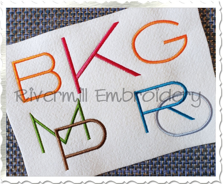Deco Monogram Machine Embroidery Font