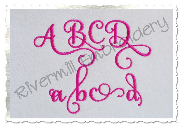 Samantha Script Alternate Letters (Set 3) Machine Embroidery Font Alphabet