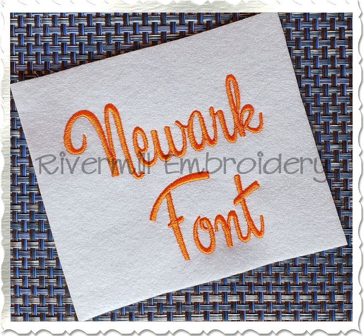 Newark Machine Embroidery Font Alphabet