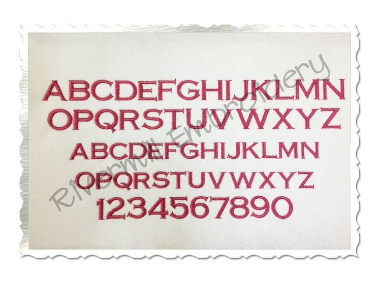 Copperplate Machine Embroidery Alphabet