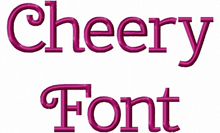 Cheery Machine Embroidery Font Alphabet