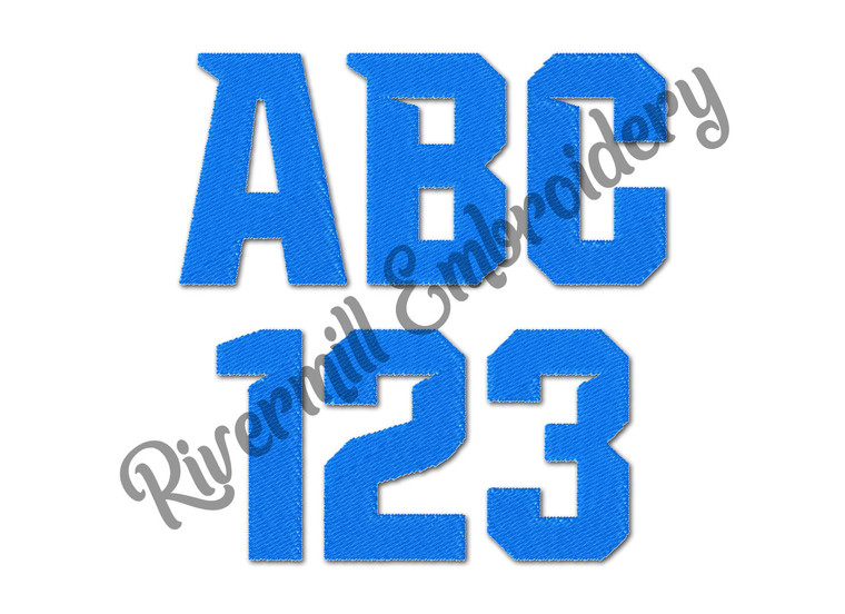 Michigan Machine Embroidery Font Alphabet