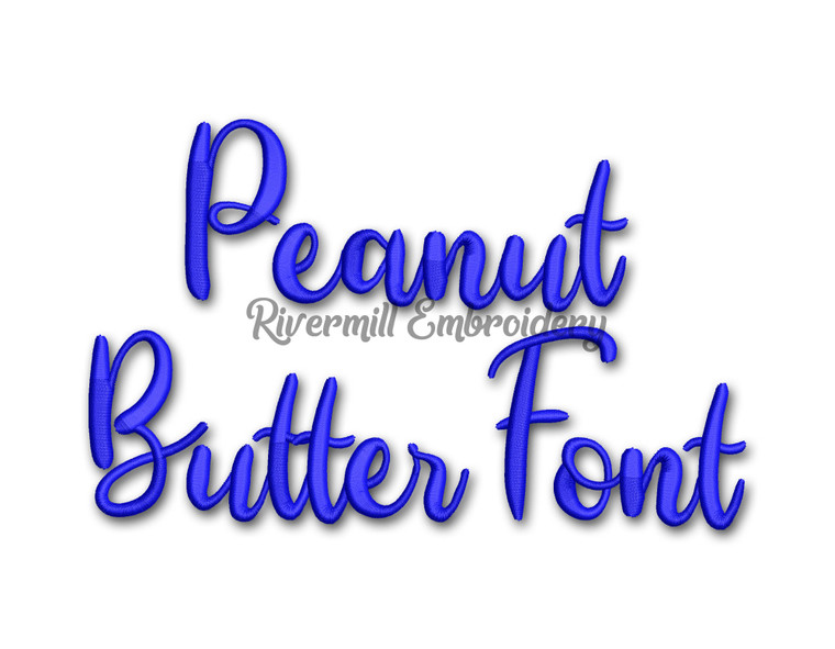 Peanut Butter Font Machine Embroidery Font Alphabet