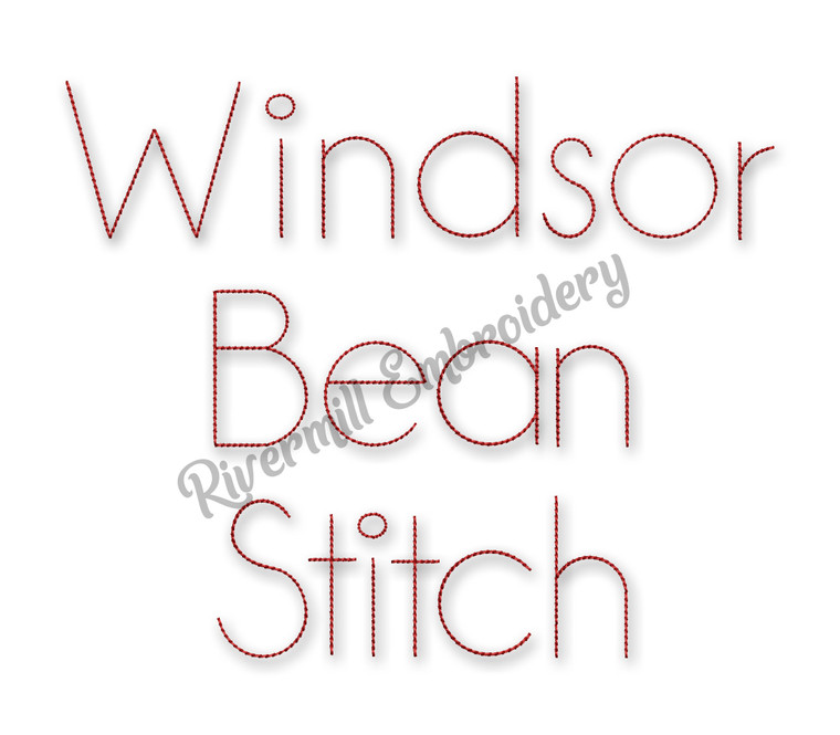 Windsor Block Bean Stitch Machine Embroidery Alphabet